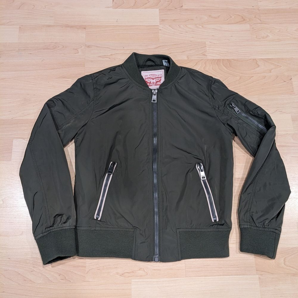 Levi's Melanie Newport Bomber Jacket Army Green Women's XS Utility